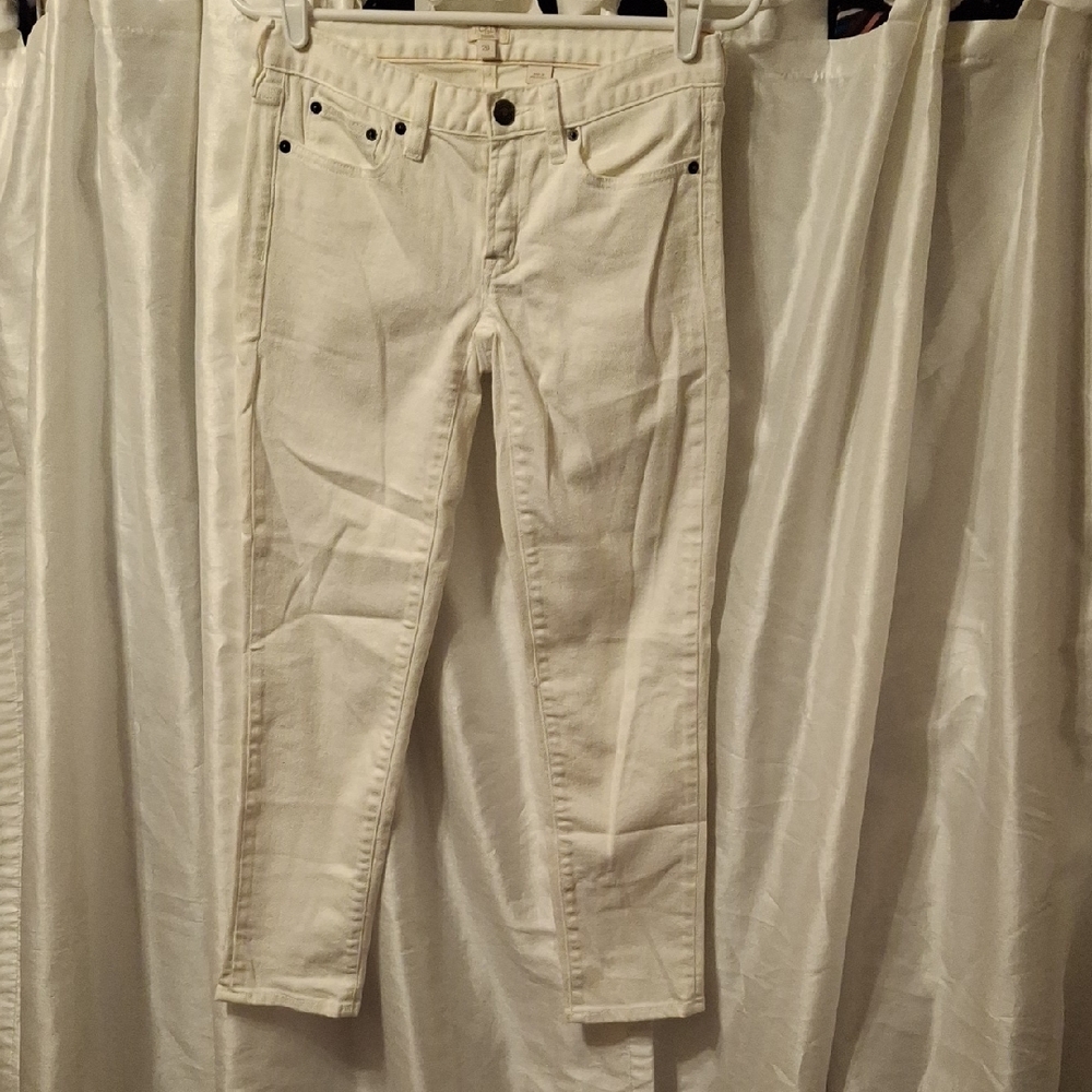 J. Crew Stretch White Jeans 26